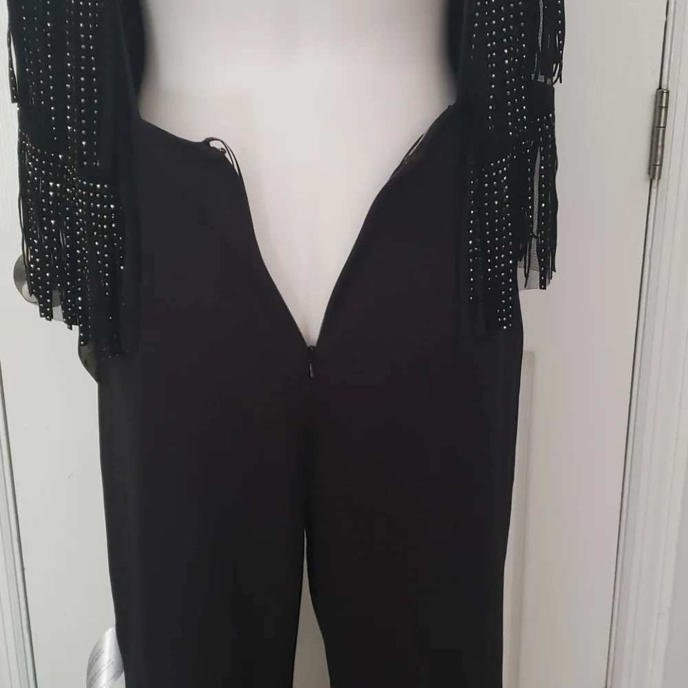 SHO sleeveless black sparkle jumpsuit - Picture 12 of 15